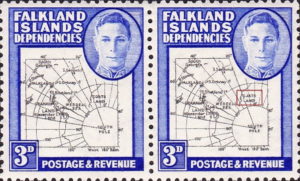 Falkland Islands CJATS postage stamp plate flaw