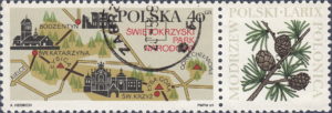 Poland stamp ŠWIETOKRZYSKI flaw
