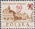 Poland Warsaw stamp overprint type