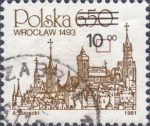 Poland Wrocław postage stamp overprint flaw