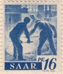Saar steel workers postage stamp