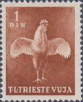 Trieste Vuja postage stamp cock