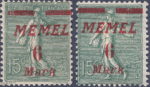 French Mandate Memel postage stamp overprint variety