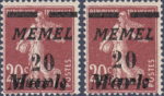 Germany Lithuania Memel postage stamp overprint