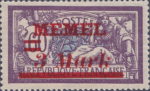 Memel postage stamp overprint flaw
