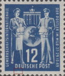 GDR DDR Germany 1949 postal worker trade union stamp plate flaw 243II