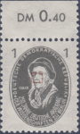 GDR DDR Germany 1950 Leonhard Euler postage stamp plate flaw