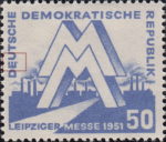 GDR DDR Germany 1951 postage stamp Leipzig Spring fair error