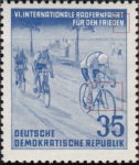 GDR DDR Germany 1953 bicycle postage stamp error