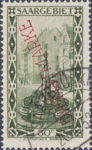 Germany Saargebiet official stamp plate flaw Mi.XVII Dienstmarke