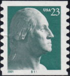US 2001 postage stamp George Washington 3475A plate B11