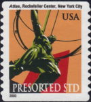 US 2003 postage stamp Atlas Statue 3770