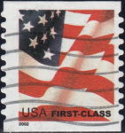 US 2002 postage stamp Flag First Class 3622