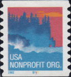 US 2002 postage stamp Sea Coast Nonprofit Org. 3693 plate number