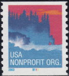 US 2003 postage stamp Sea Coast Nonprofit Org. 3775 plate number