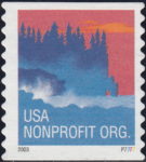 US 2003 postage stamp Sea Coast Nonprofit Org. 3874a plate number
