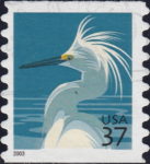 US 2003 postage stamp Snowy Egret 3829