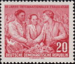 Germany DDR GDR 1955 international Woman's Day postage stamp