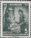Germany DDR GDR 1955 land reform postage stamp
