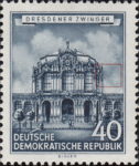 Germany DDR GDR 1955 Dresdner Zwinger postage stamp