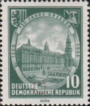 Germany 1956 DDR 524 Dresden plate flaw