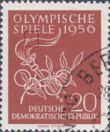 Germany 1956 DDR 539I Olympic games Melbourne stamp plate flaw