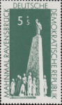 Germany 1957 DDR 566 Ravensbruck monument stamp plate flaw