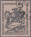 Germany 1957 DDR 600III Tag der Briefmarke plattenfehler