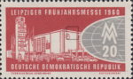 Germany 1960 DDR 750 Leipzig Fair stamp plate flaw