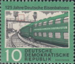 Germany 1960 DDR 804 Railroads train stamp plate flaw