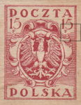 Poland 1919 15 f postage stamp type I