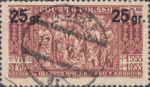 Poland 1934 25 gr. postage stamp type 1 overprint