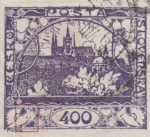 Czechoslovakia 1918 postage stamp plate flaw