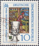 Germany DDR 1964 Leipzig Autumn Fair stamp plate flaw 1052I