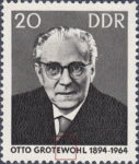 Germany DDR 1965 Otto Grotewohl stamp plate flaw 1153