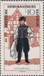 Germany DDR 1966 national costume Altenburg stamp flaw 1178I