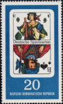 Germany GDR DDR playing card stamp plate flaw 1300