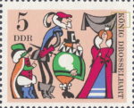 Germany GDR DDR King Drosselbart stamp plate flaw 1323