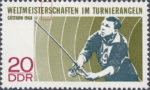Germany GDR DDR fishing angling stamp plate flaw 1374