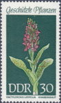 Germany GDR DDR flower Dactylorchis Latifolia Knabenkraut stamp plate flaw 1461