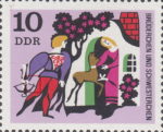 Germany GDR DDR fairy tales brother and sister nutcracker stamp plate flaw 1546I