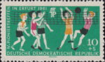 GDR 1961 Erfurt Pioneer meeting postage stamp plate flaw 827I