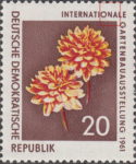 GDR 1961 flower postage stamp plate flaw 855I