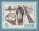 Germany 1962 Friedrich List Transportation College postage stamp plate flaw
