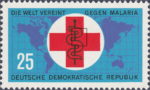 GDR 1963 Malaria Red Cross postage stamp error