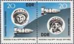 GDR 1963 Valeri Bykowski Valentina Tereschkowa postage stamp plate flaw 970I