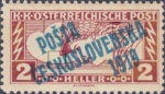 Austrian special handling stamp overprint POŠTA ČESKOSLOVENSKÁ 1919