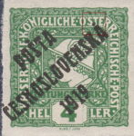 Austrian newspaper stamp overprint POŠTA ČESKOSLOVENSKÁ 1919