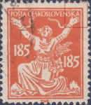 Czechoslovakia stamp 1920 Liberated Republic 185h plate flaw I/4