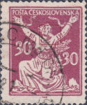 Czechoslovakia stamp 1920 Liberated Republic 30 h plate flaw II/2
